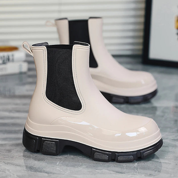 Bottes imperméables pour femmes à semelle épaisse et élastique - Liora