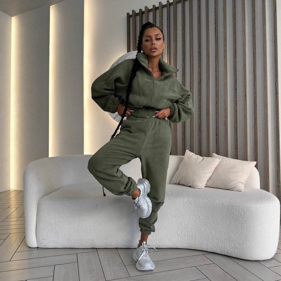 Tenue de sport décontractée à capuche pour femme - Arlette