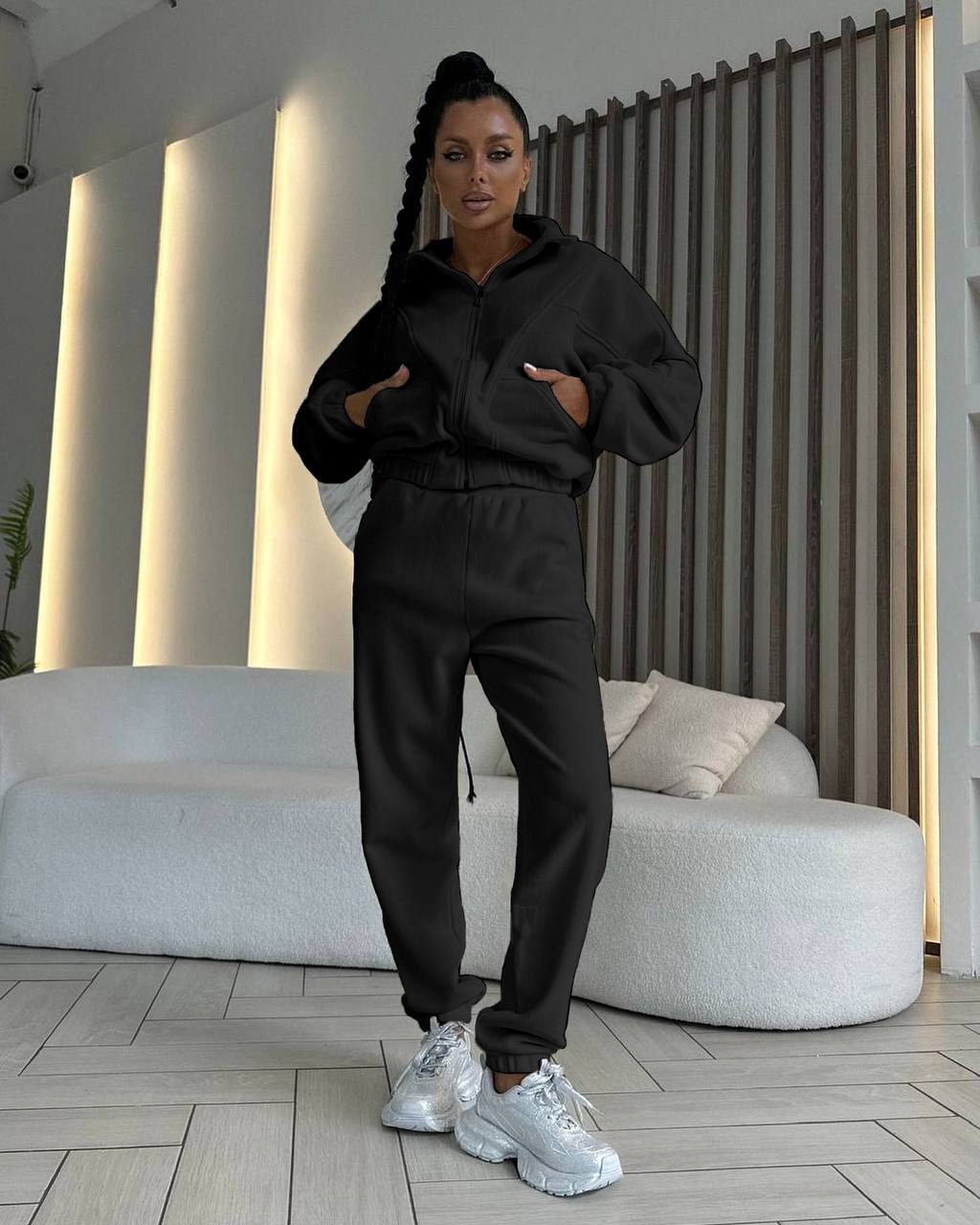 Tenue de sport décontractée à capuche pour femme - Arlette