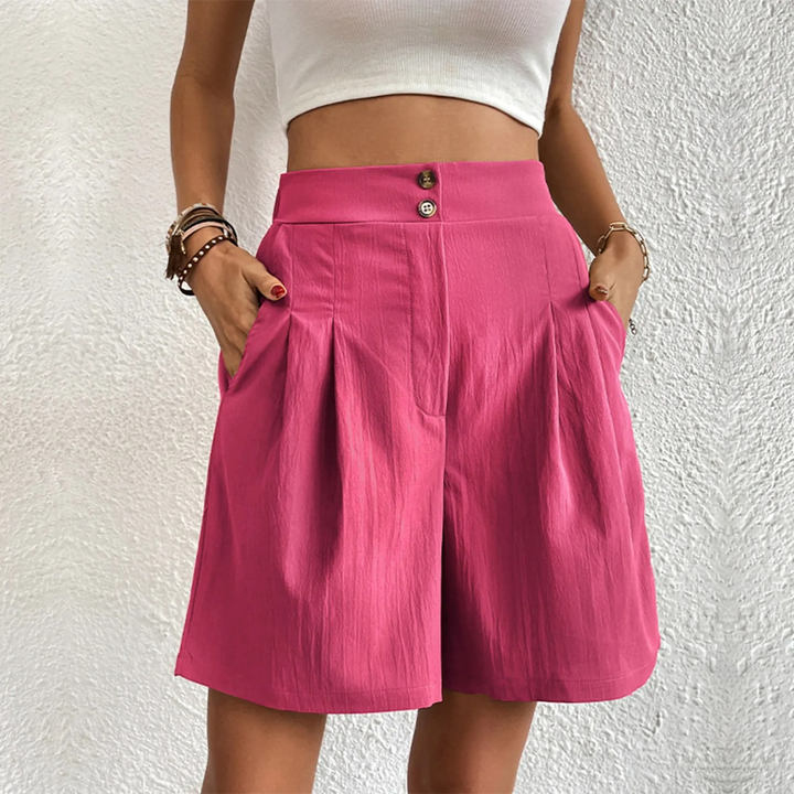 Short taille haute à boutons pour femmes - Mariana