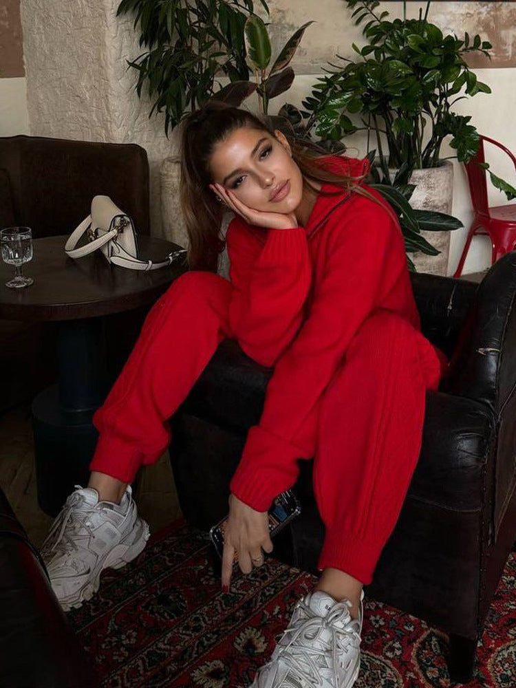 Ensemble de vêtements d'intérieur en maille avec capuche pour femmes - Alessia