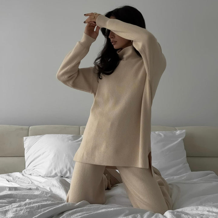 Ensemble à col roulé en tricot pour femmes - Amalia