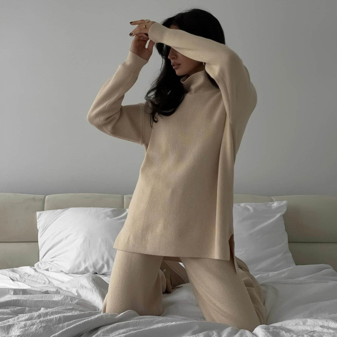 Ensemble à col roulé en tricot pour femmes - Amalia