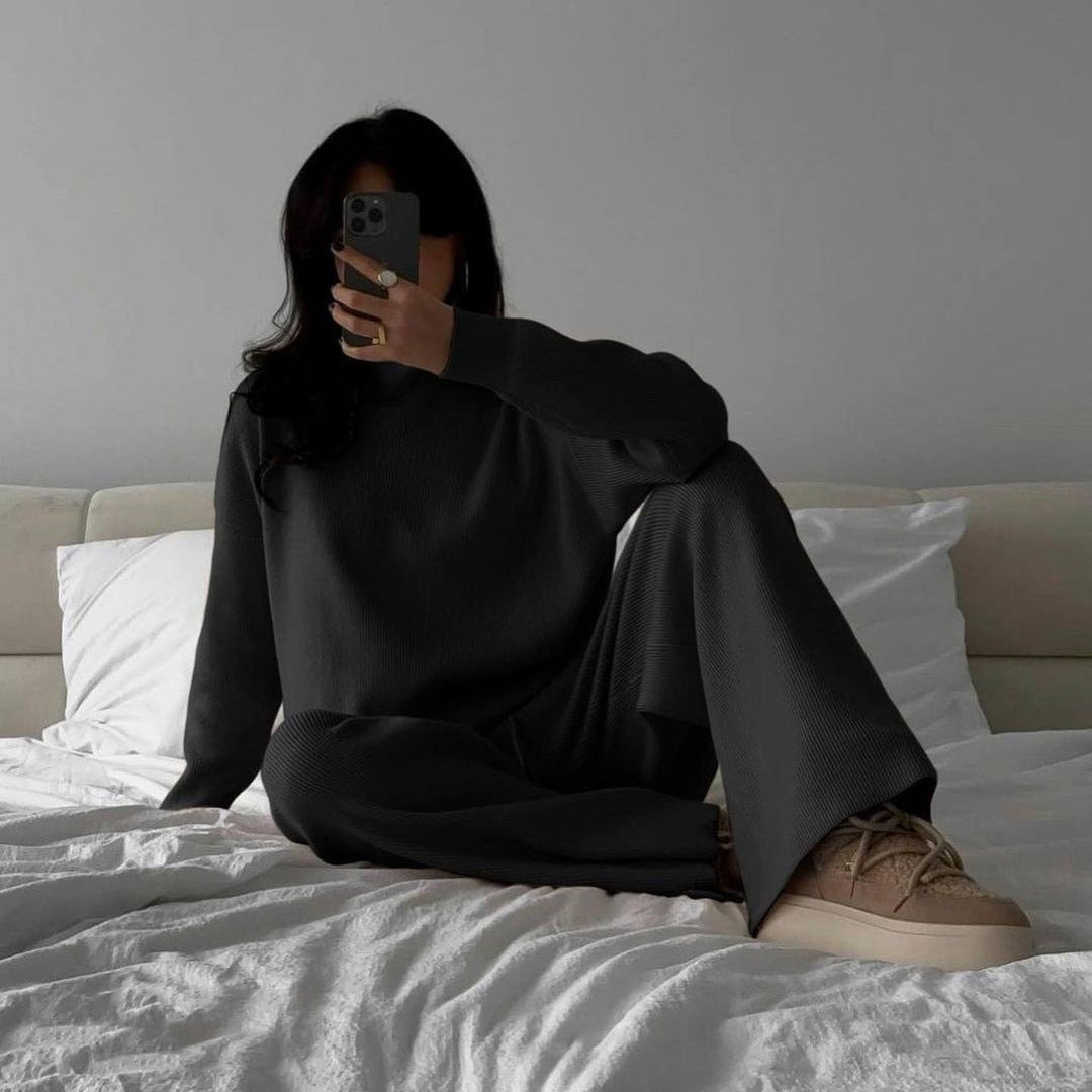 Ensemble à col roulé en tricot pour femmes - Amalia