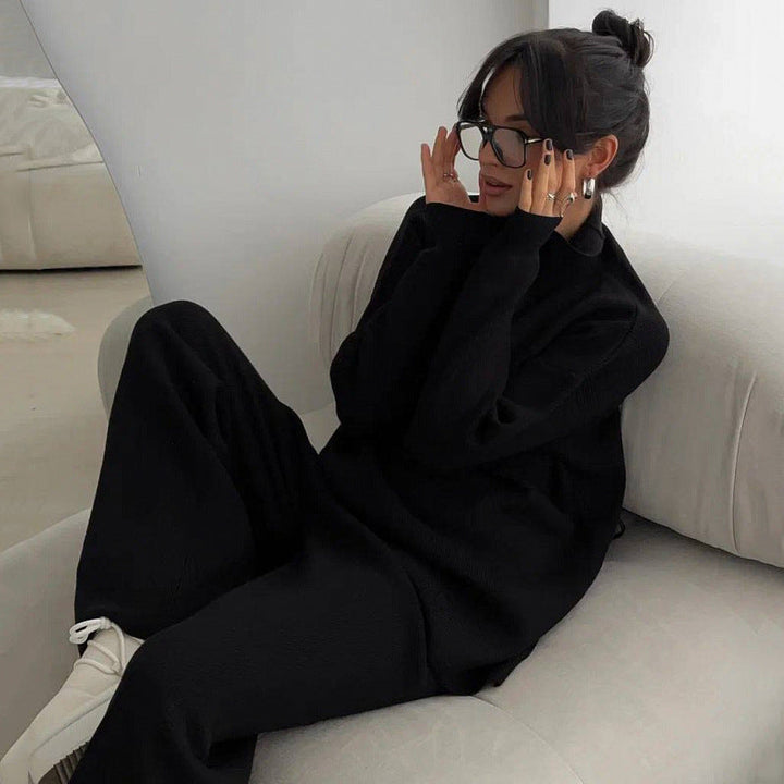 Ensemble à col roulé en tricot pour femmes - Amalia