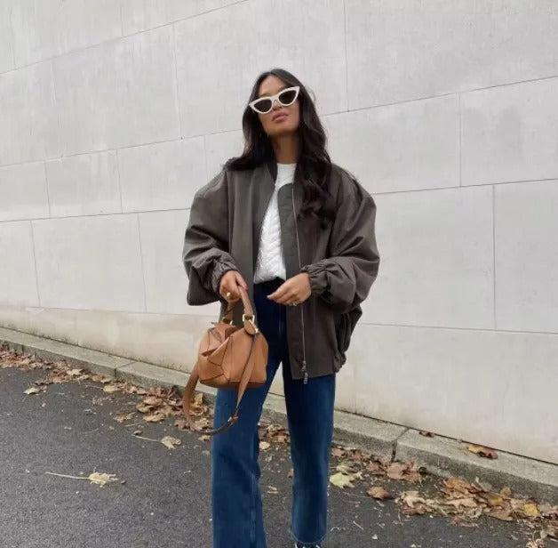 Blouson bombardier oversize léger pour femmes - Misty