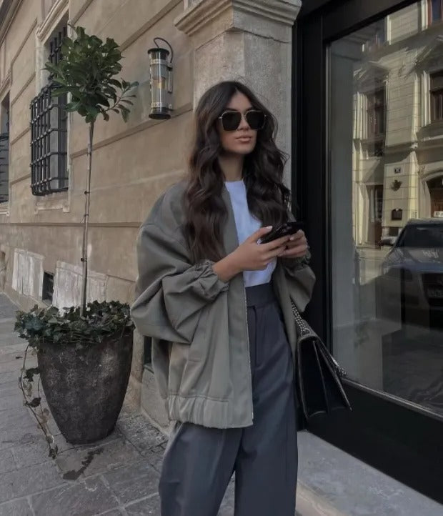 Blouson bombardier oversize léger pour femmes - Misty