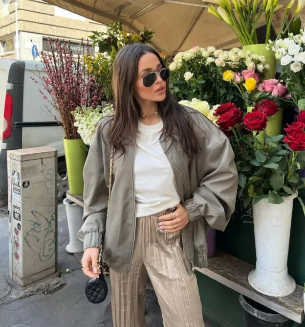 Blouson bombardier oversize léger pour femmes - Misty