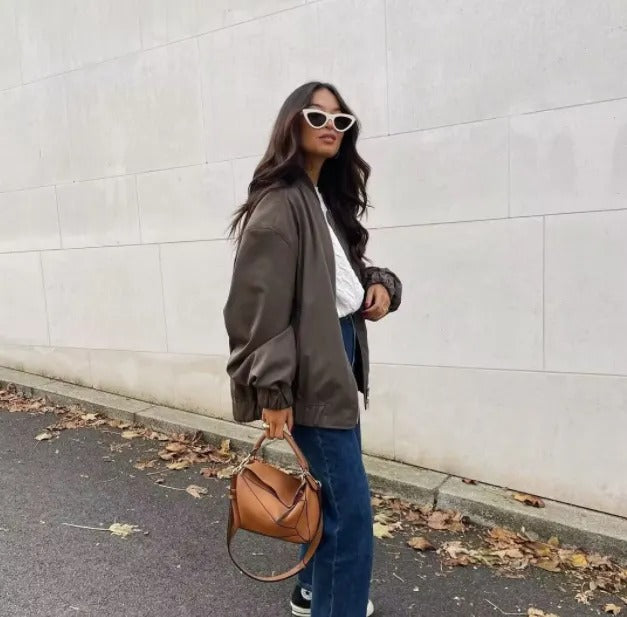 Blouson bombardier oversize léger pour femmes - Misty