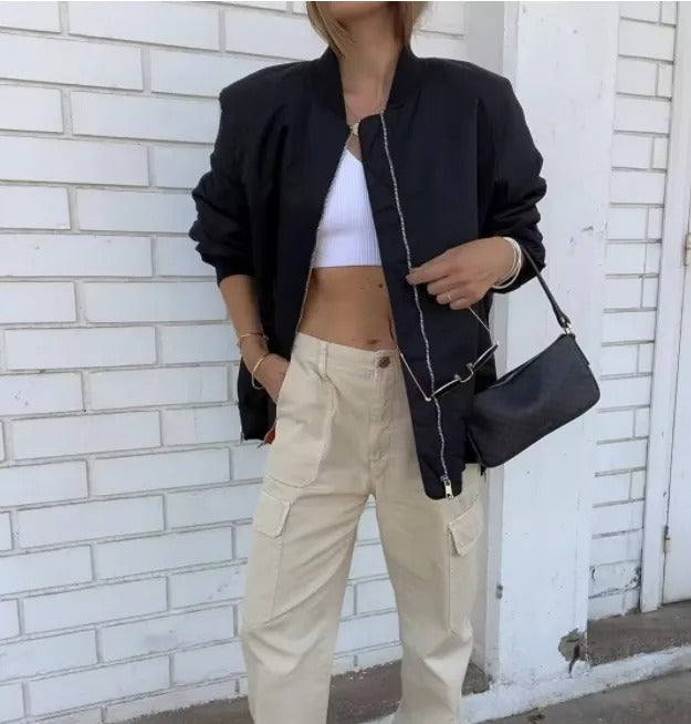 Blouson bombardier oversize léger pour femmes - Misty