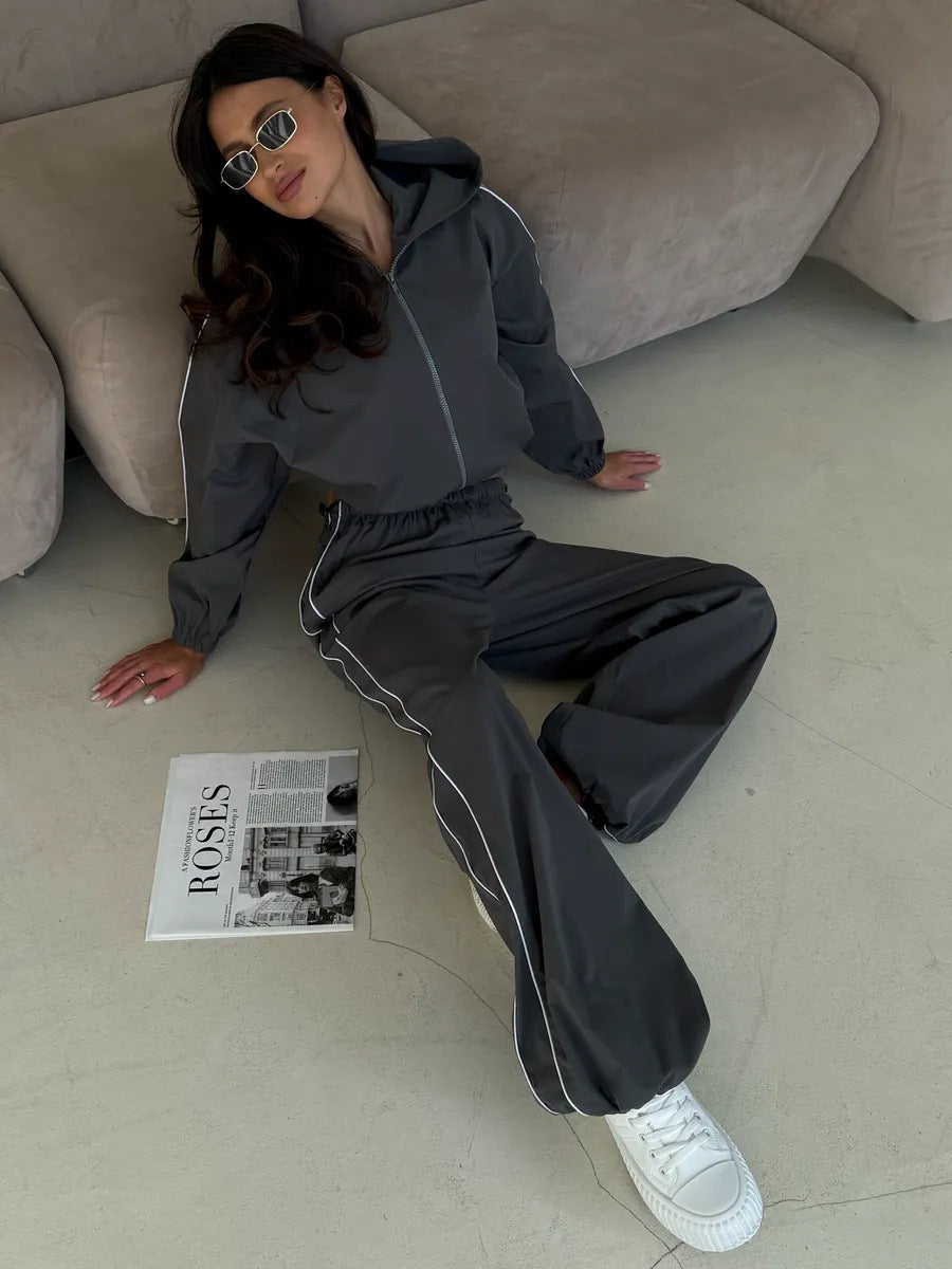 Ensemble sportif avec veste et pantalon large - Giada