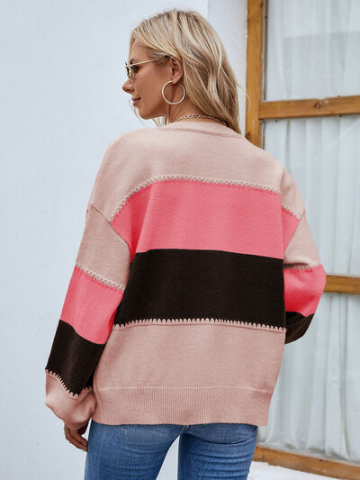 Cardigan tricoté avec boutons pour femme - Coralie