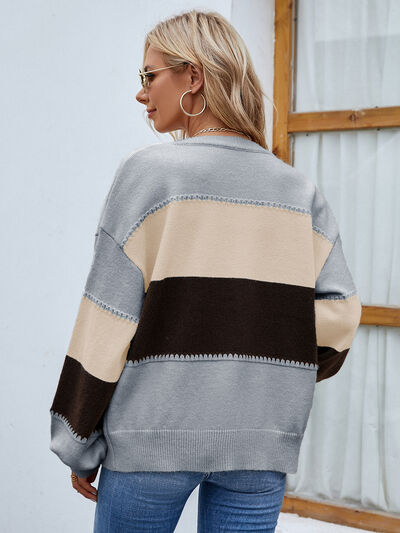 Cardigan tricoté avec boutons pour femme - Coralie