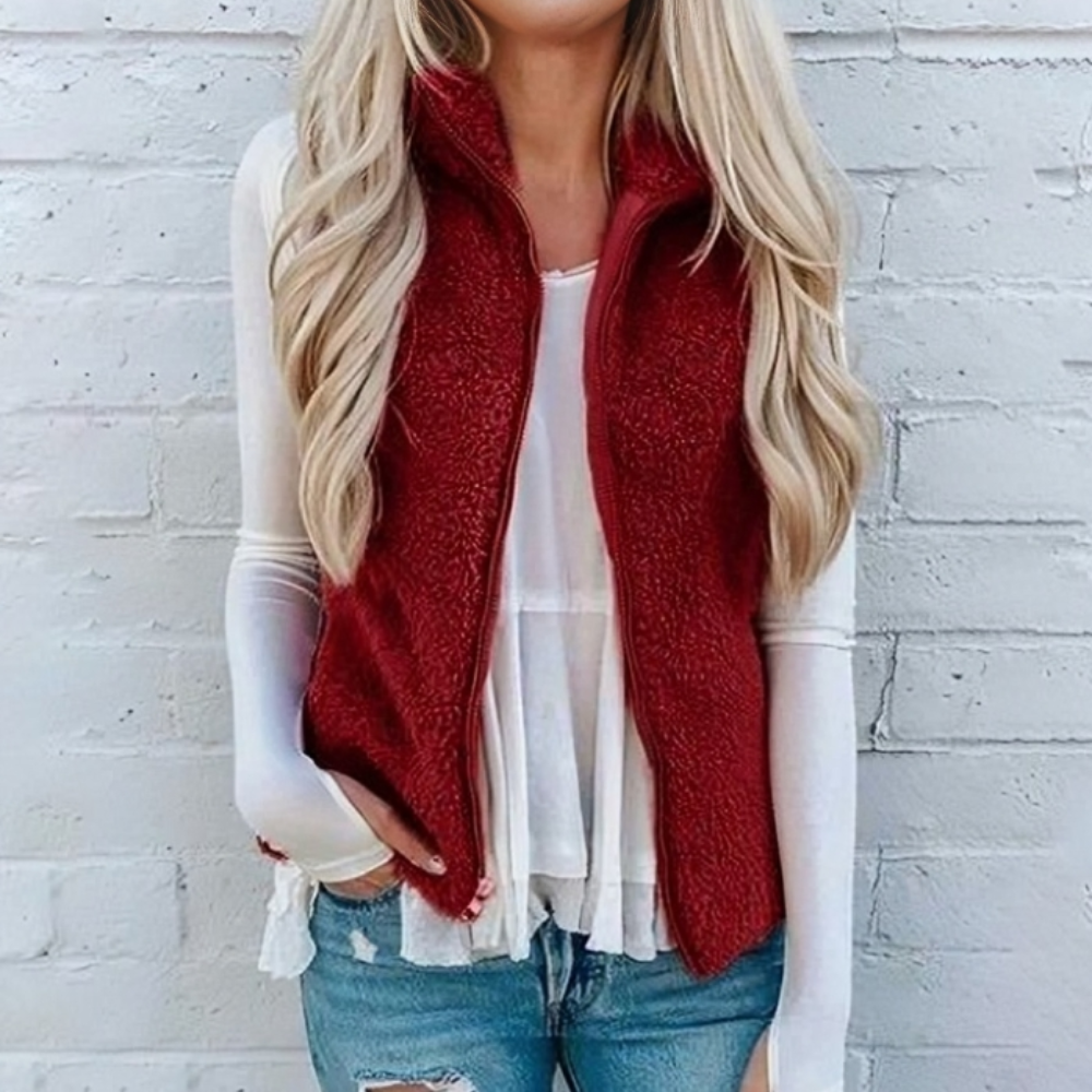 Gilet polaire pour femme avec fermeture éclair - Adrielle