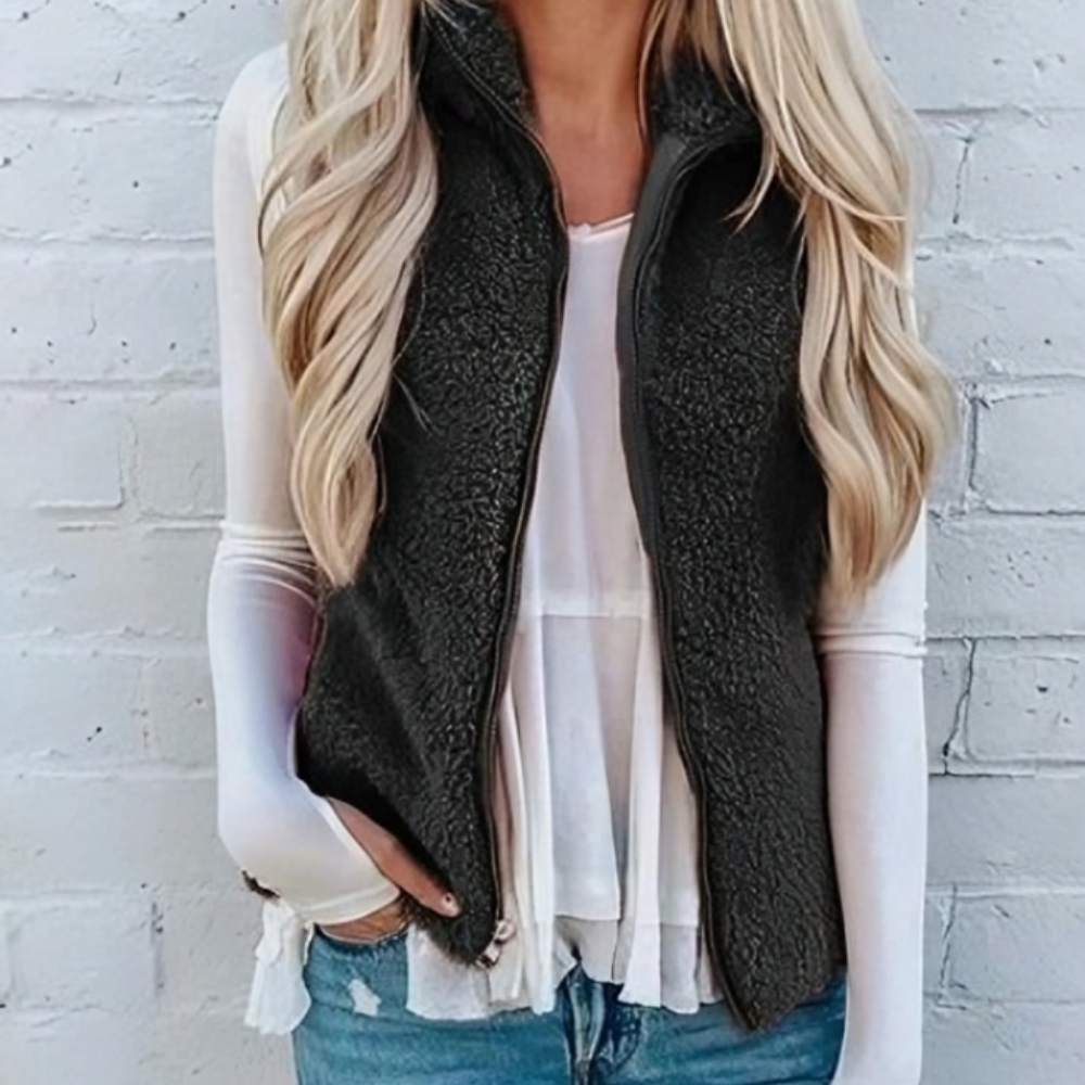 Gilet polaire pour femme avec fermeture éclair - Adrielle