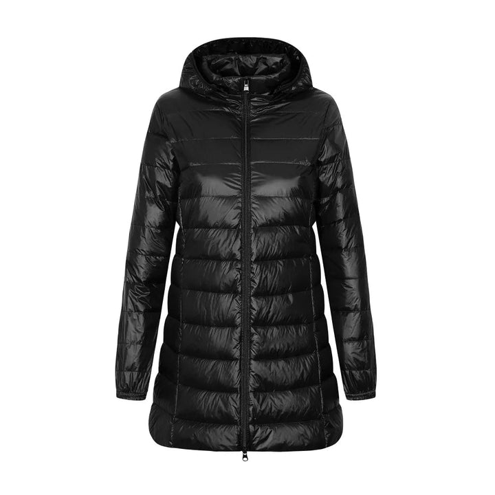 Veste longue matelassée à capuche pour femme - Yvette