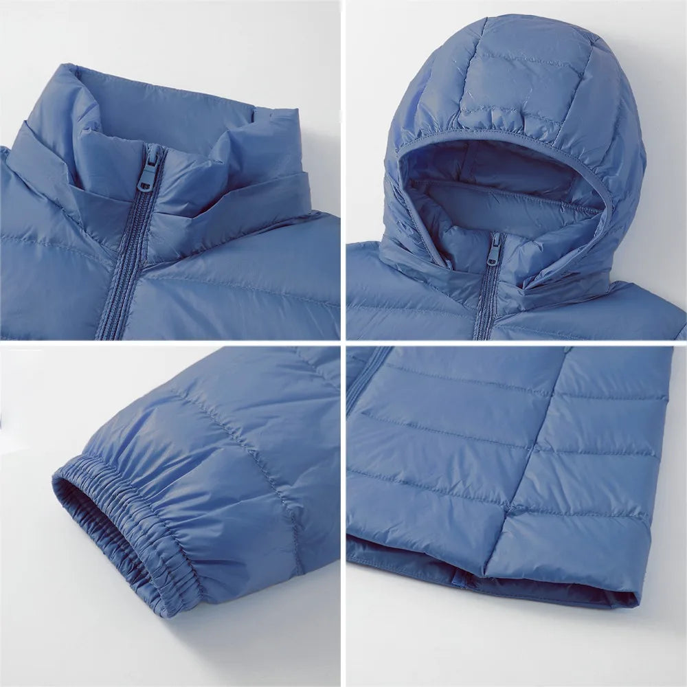 Veste longue matelassée à capuche pour femme - Yvette