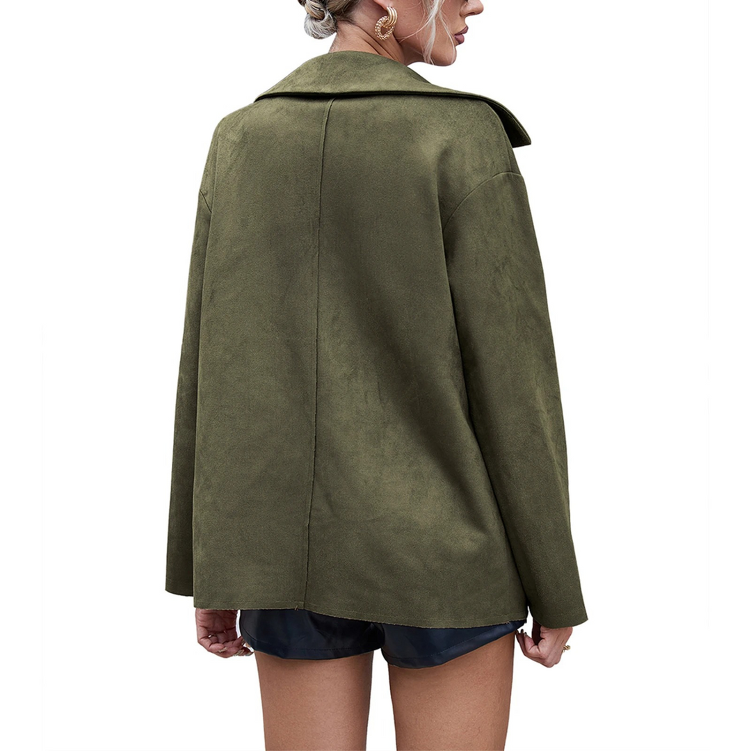 Veste en daim à boutons pour femme - Valay
