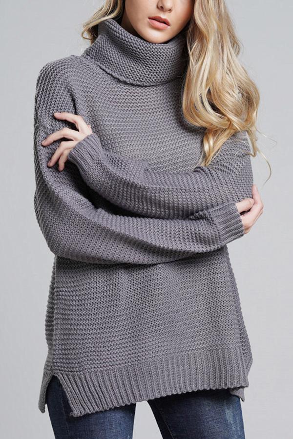 Pull à col roulé en maille épaisse pour femmes - Alice