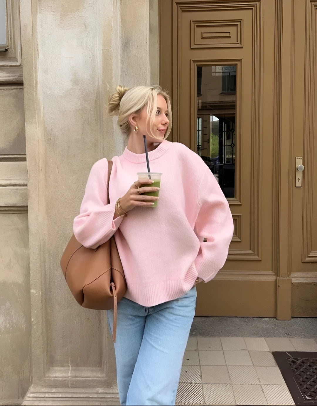 Pull surdimensionné en tricot doux pour femmes, style décontracté - Karina
