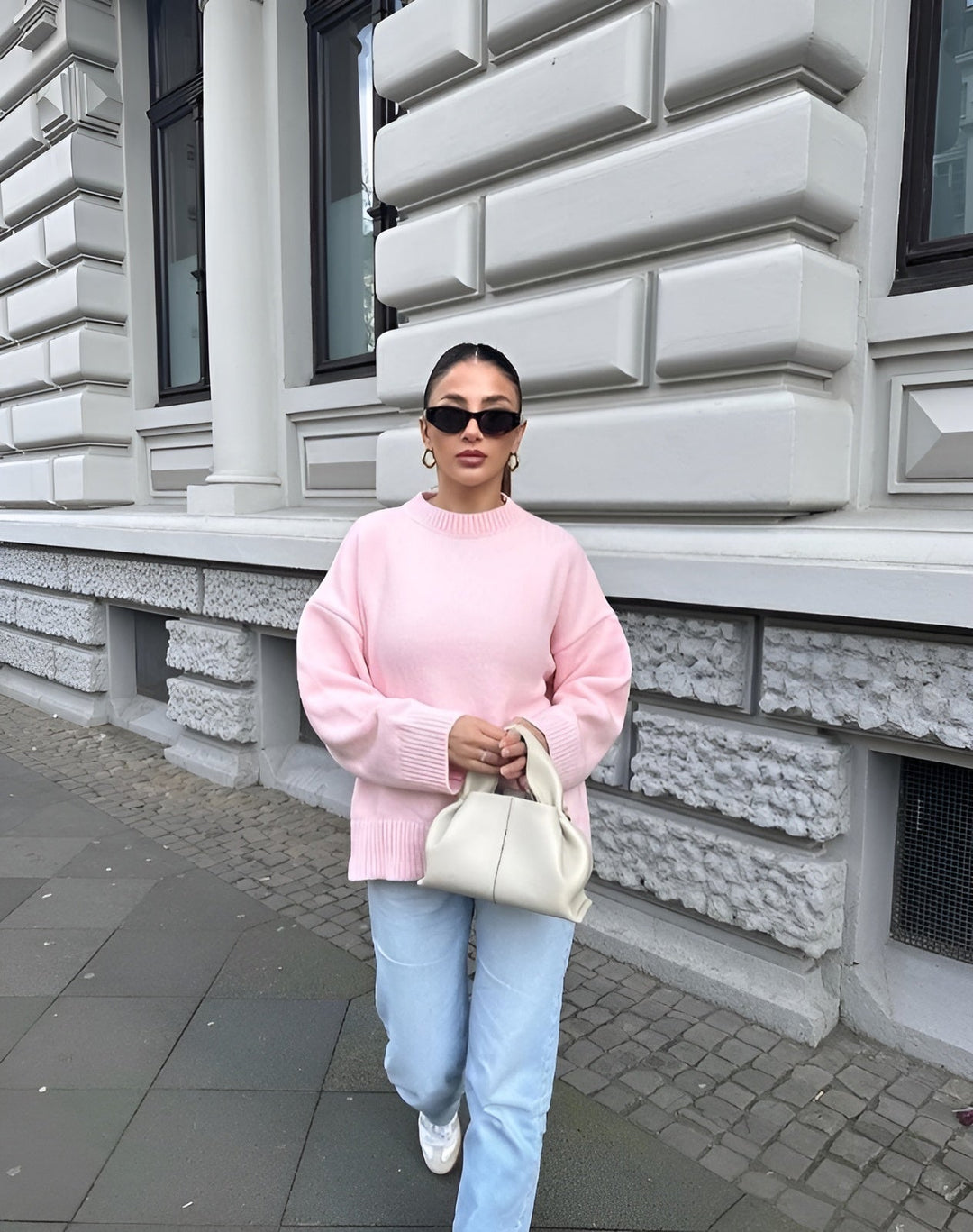 Pull surdimensionné en tricot doux pour femmes, style décontracté - Karina