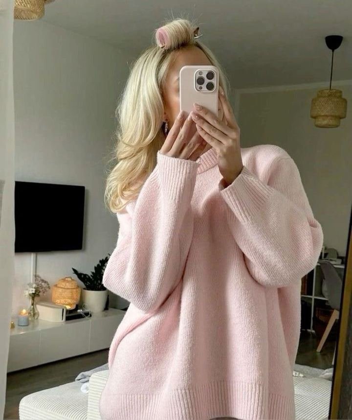 Pull surdimensionné en tricot doux pour femmes, style décontracté - Karina