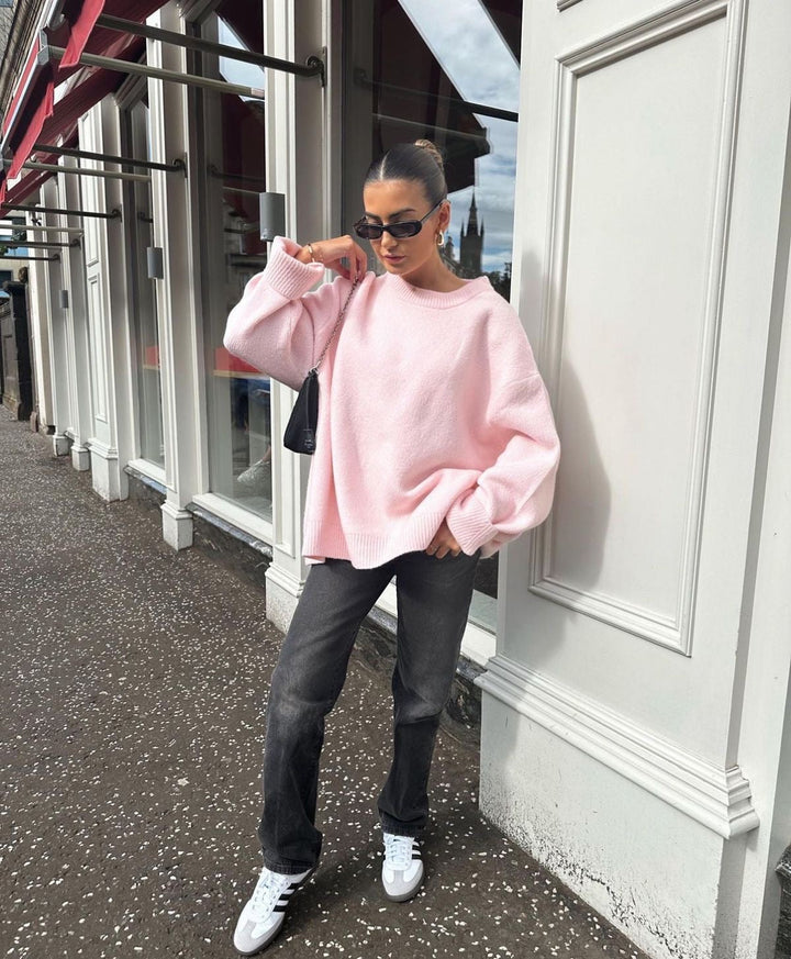 Pull surdimensionné en tricot doux pour femmes, style décontracté - Karina
