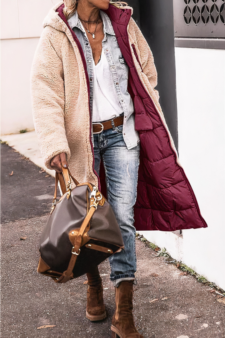 Manteau long matelassé avec doublure intérieure chaude - Greta