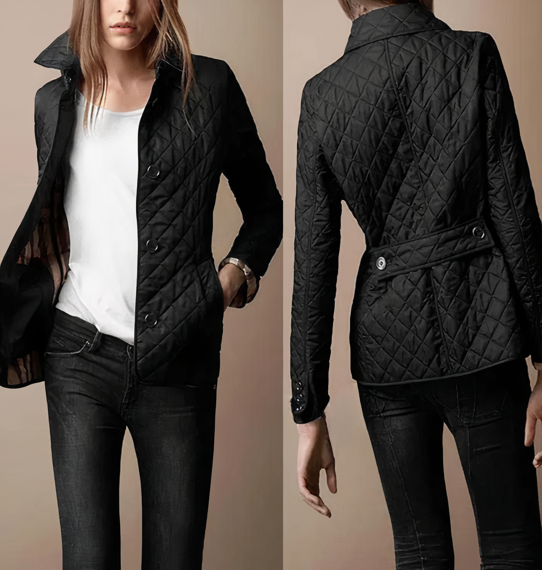 Veste matelassée légère pour femme avec boutons sur le devant - Milika