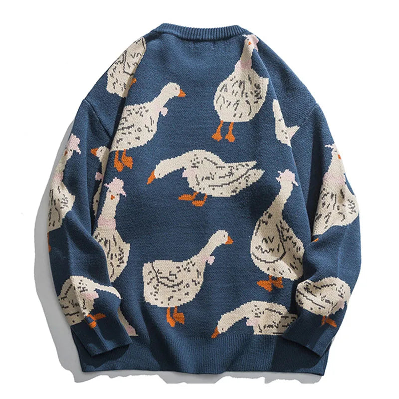 Haleny - Pull ras du cou à motif canard
