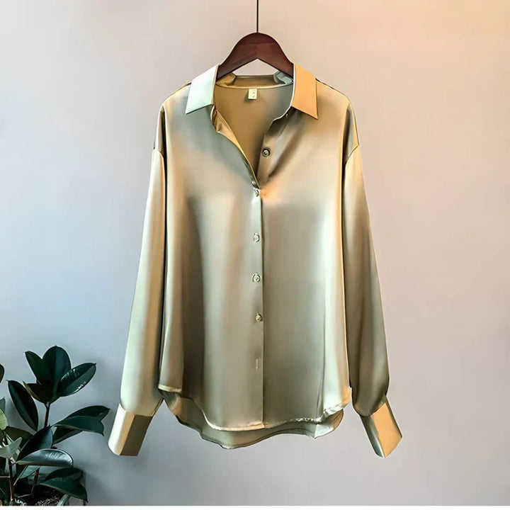 Ledina - Chemise en soie de luxe pour femme pour un look élégant
