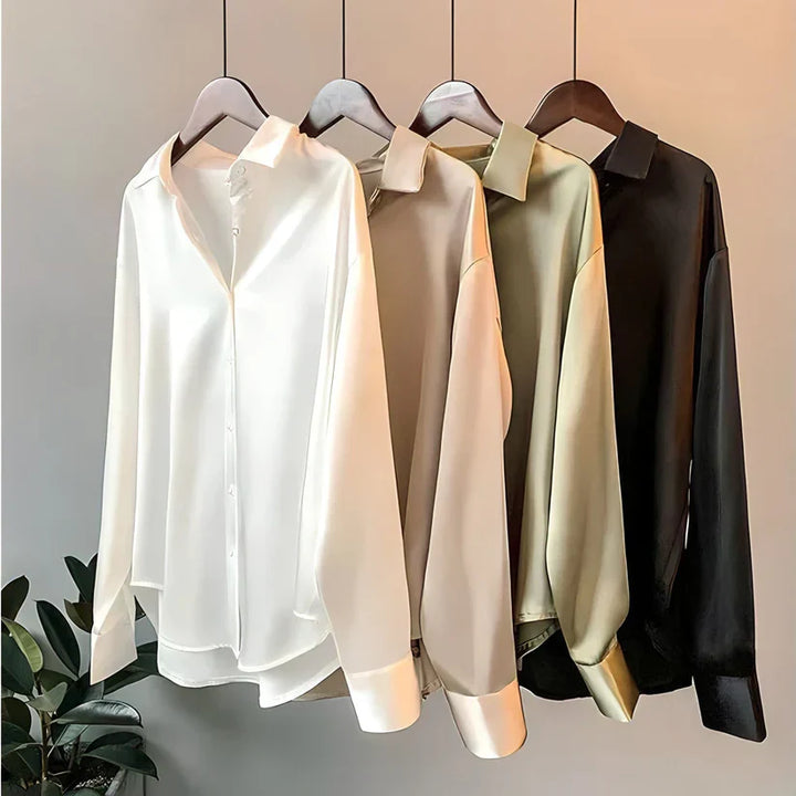 Ledina - Chemise en soie de luxe pour femme pour un look élégant