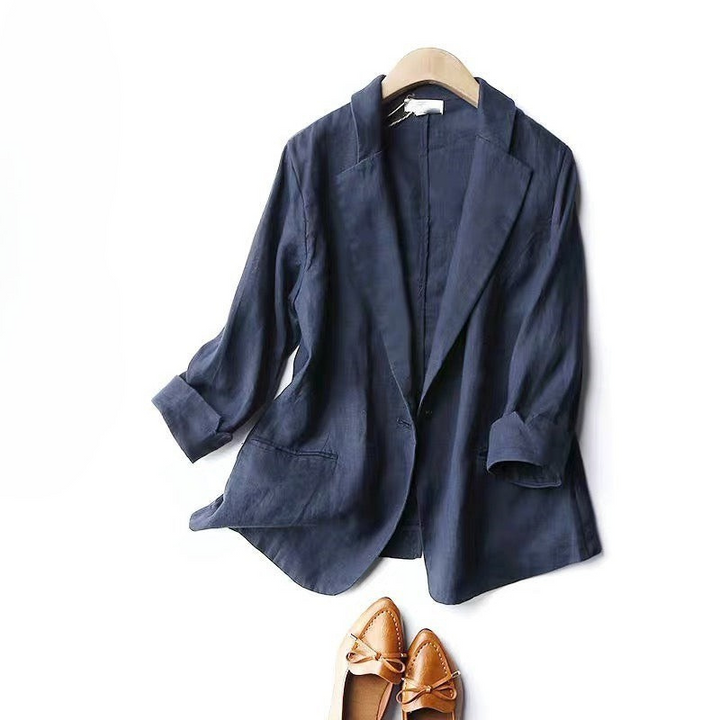 Blazer décontracté en lin pour femme - Amara