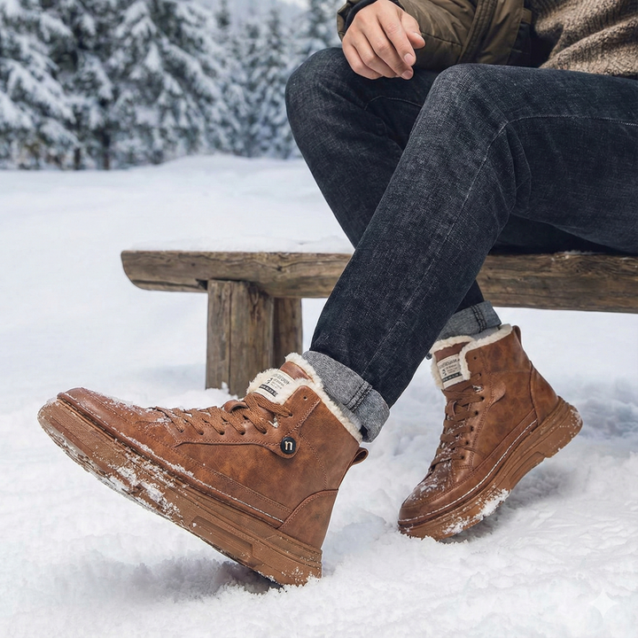 Chaussures d'hiver pour hommes avec doublure en polaire thermique - Branor