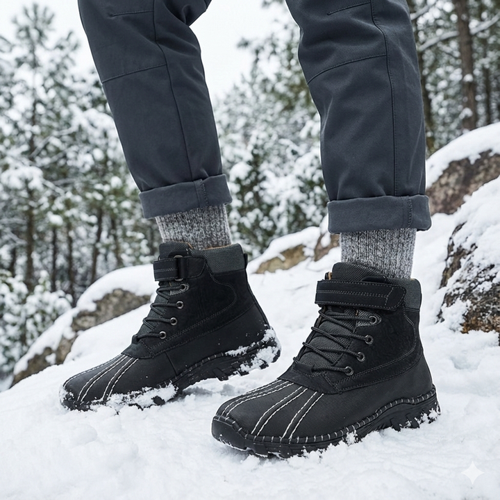 Bottes d'hiver imperméables à lacets pour hommes - Raveln