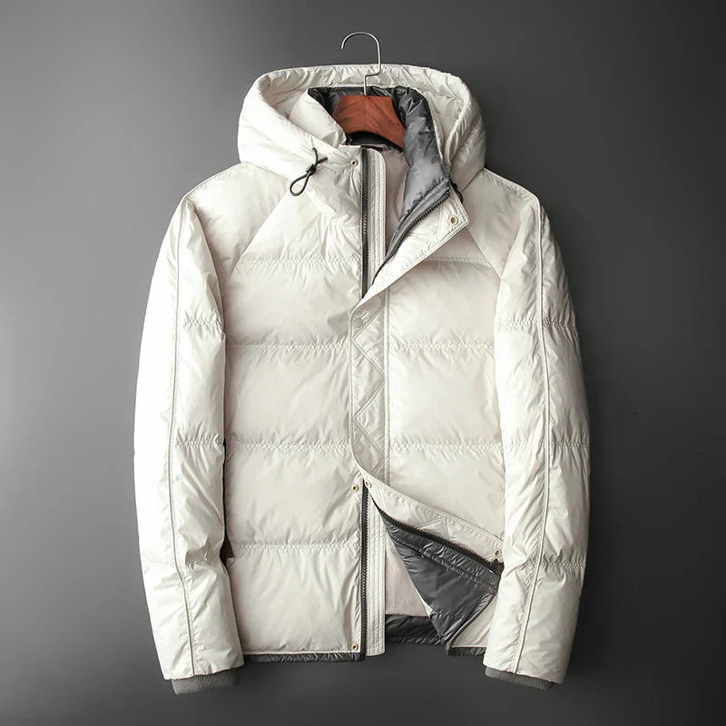 Veste matelassée avec capuche et doublure contrastée - Mark