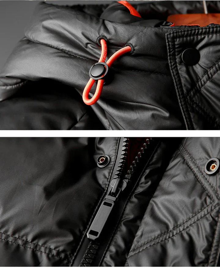 Veste matelassée avec capuche et doublure contrastée - Mark