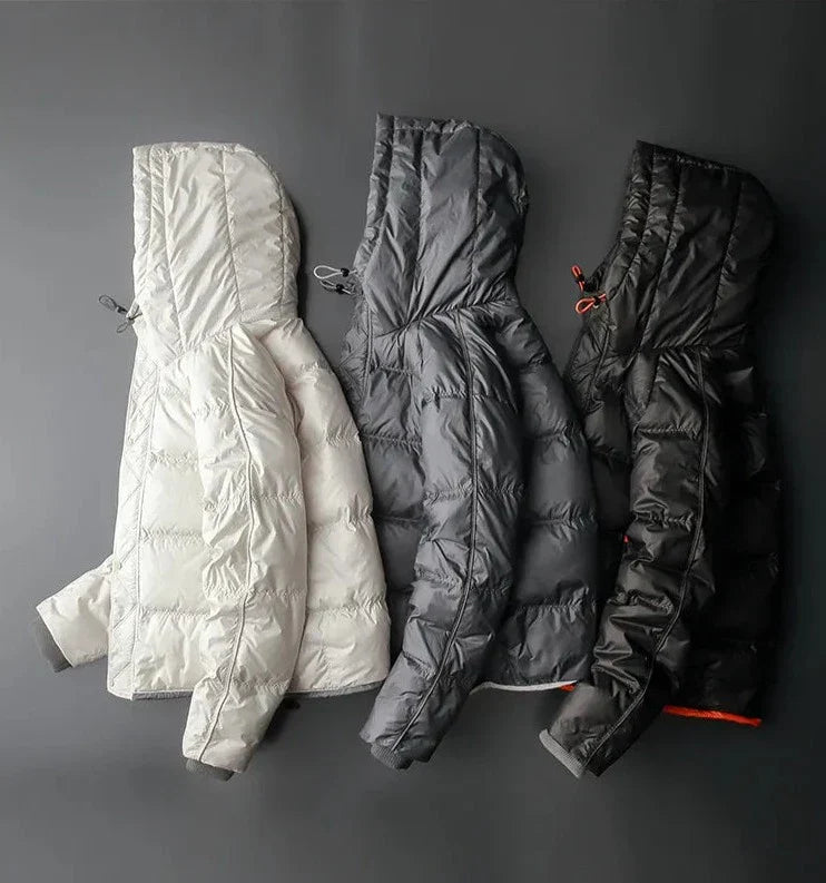 Veste matelassée avec capuche et doublure contrastée - Mark