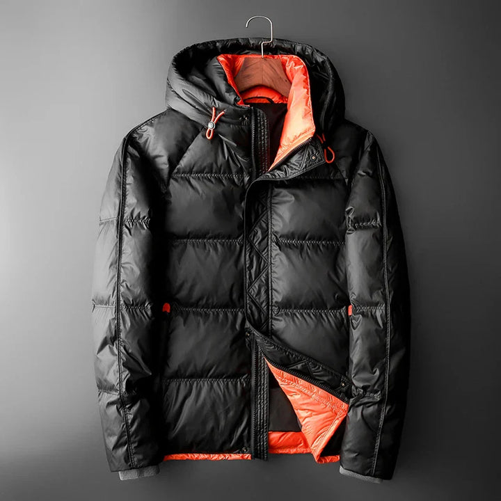 Veste matelassée avec capuche et doublure contrastée - Mark