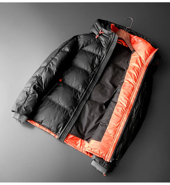 Veste matelassée avec capuche et doublure contrastée - Mark