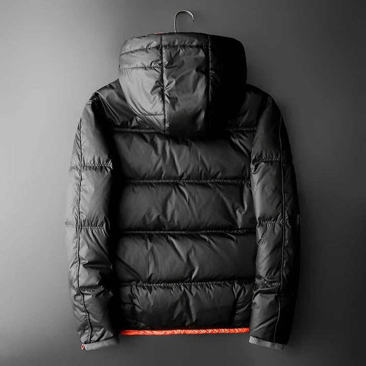 Veste matelassée avec capuche et doublure contrastée - Mark