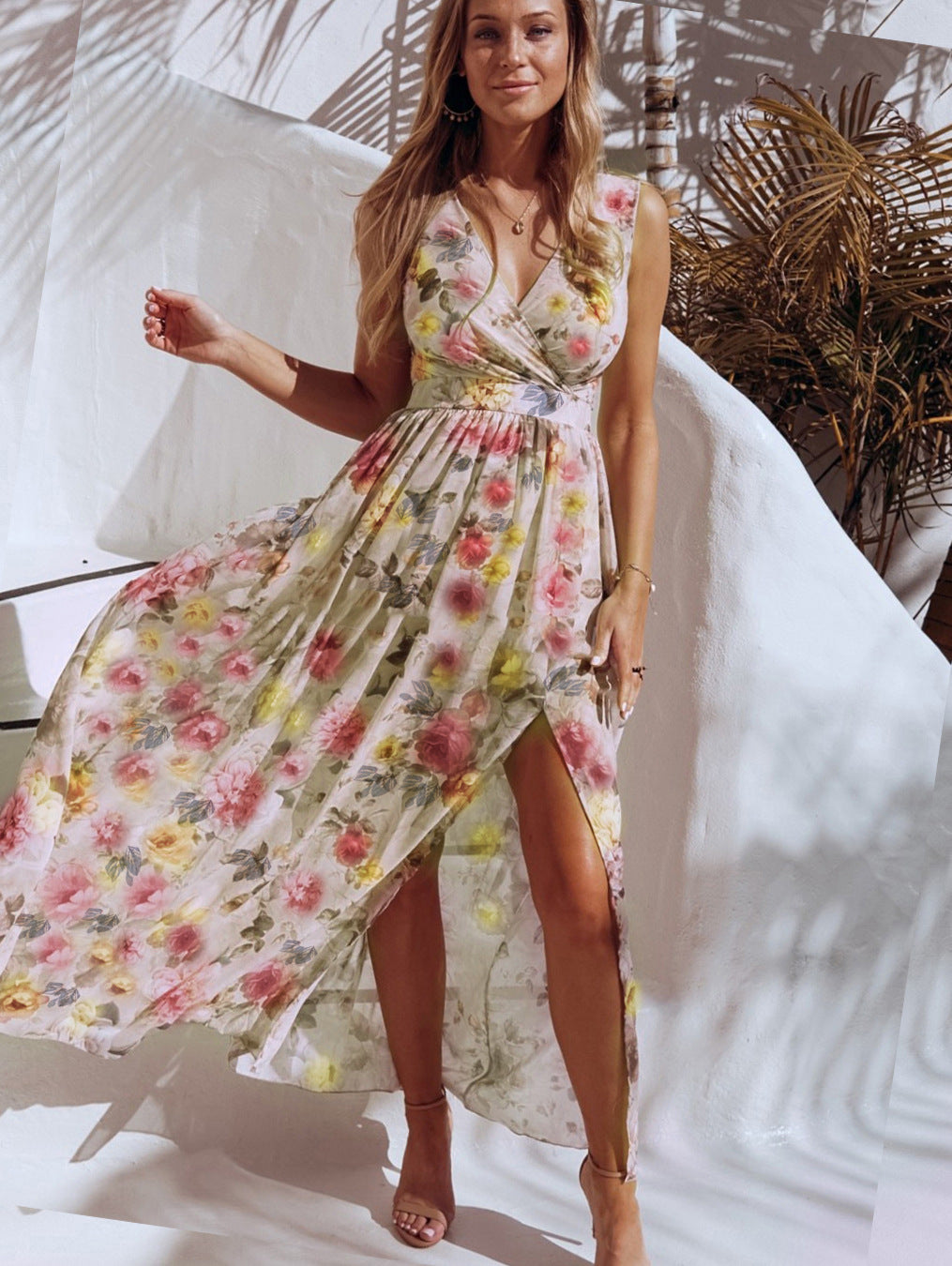 Gianna - Robe longue à imprimé floral