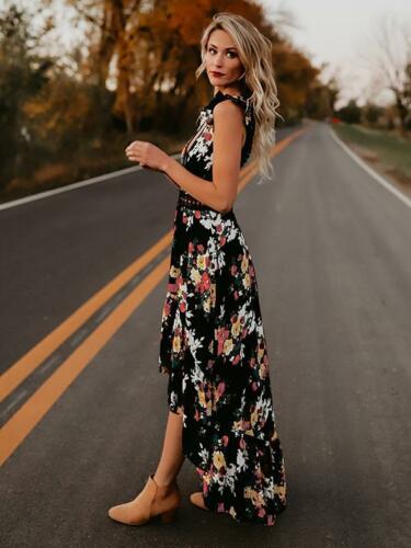 Bella - Robe Maxi Vintage Sexy à Imprimé Floral Fiesta