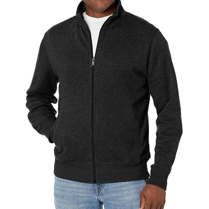 Sweat zippé sportif pour homme avec col montant