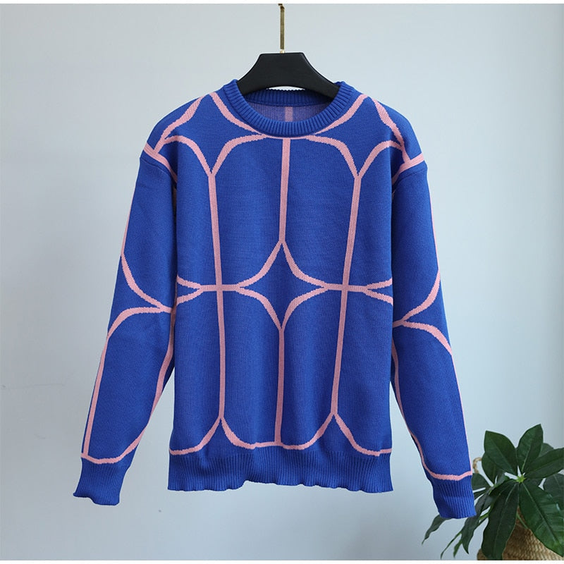 Chio - Pull ras du cou géométrique au motif marqué