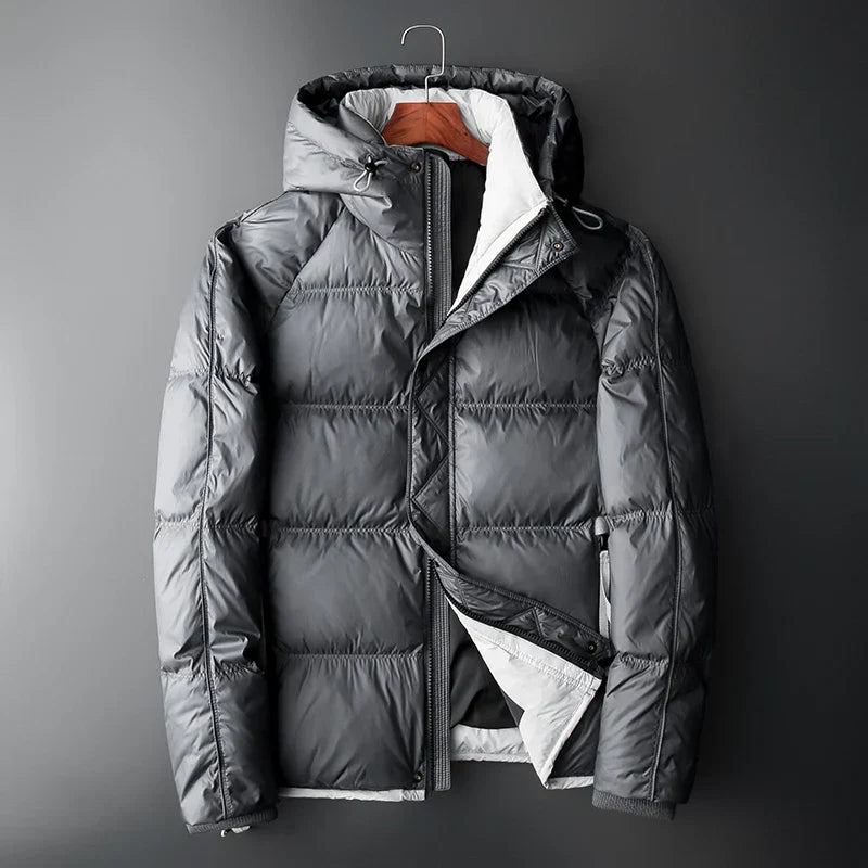 Veste matelassée avec capuche et doublure contrastée - Mark