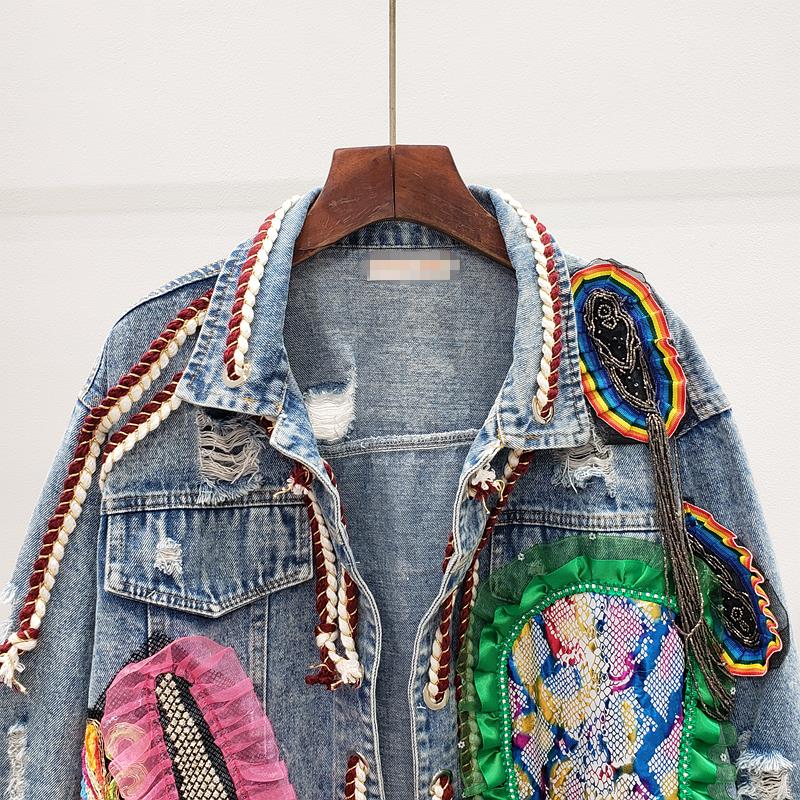 Coachella - Veste à pompon en denim