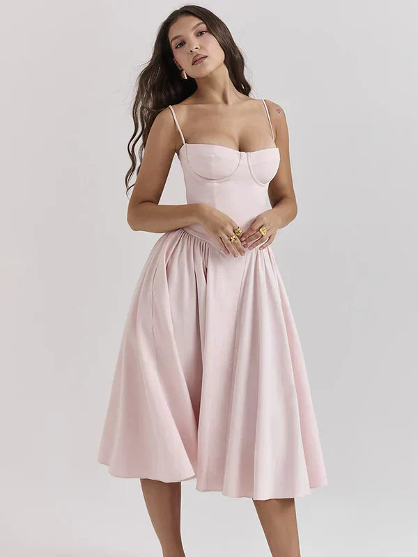 Karo - Robe midi rétro artistique