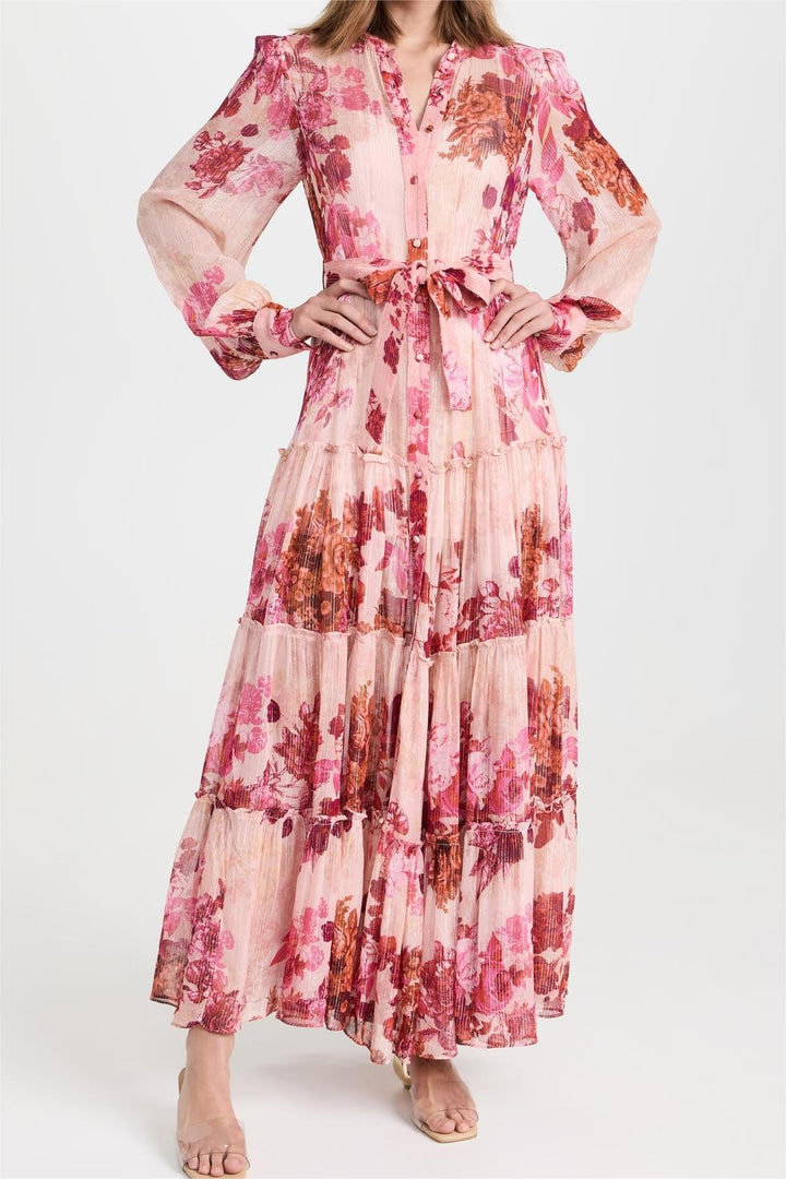 Naty - Robe à manches longues avec imprimé floral