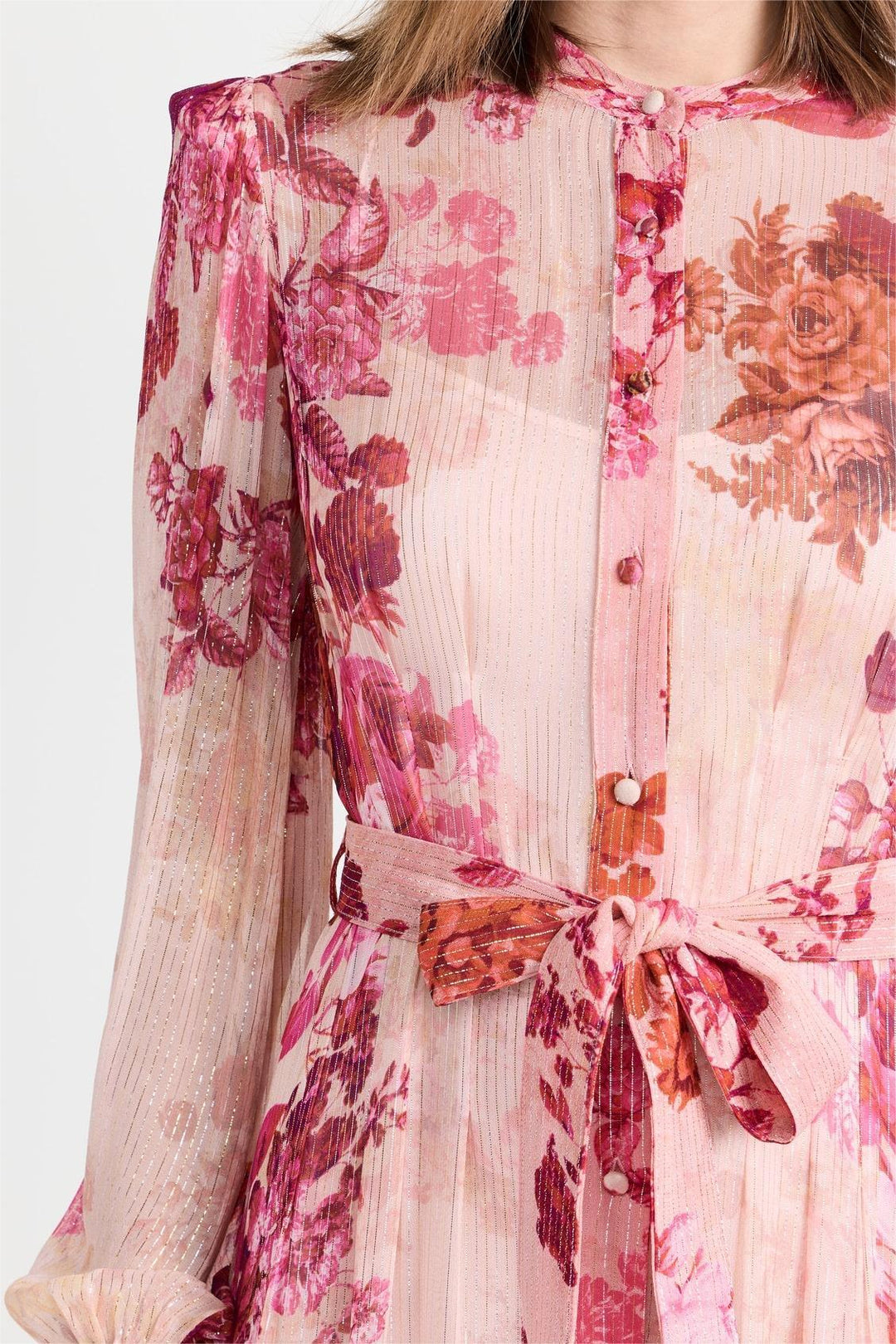 Naty - Robe à manches longues avec imprimé floral